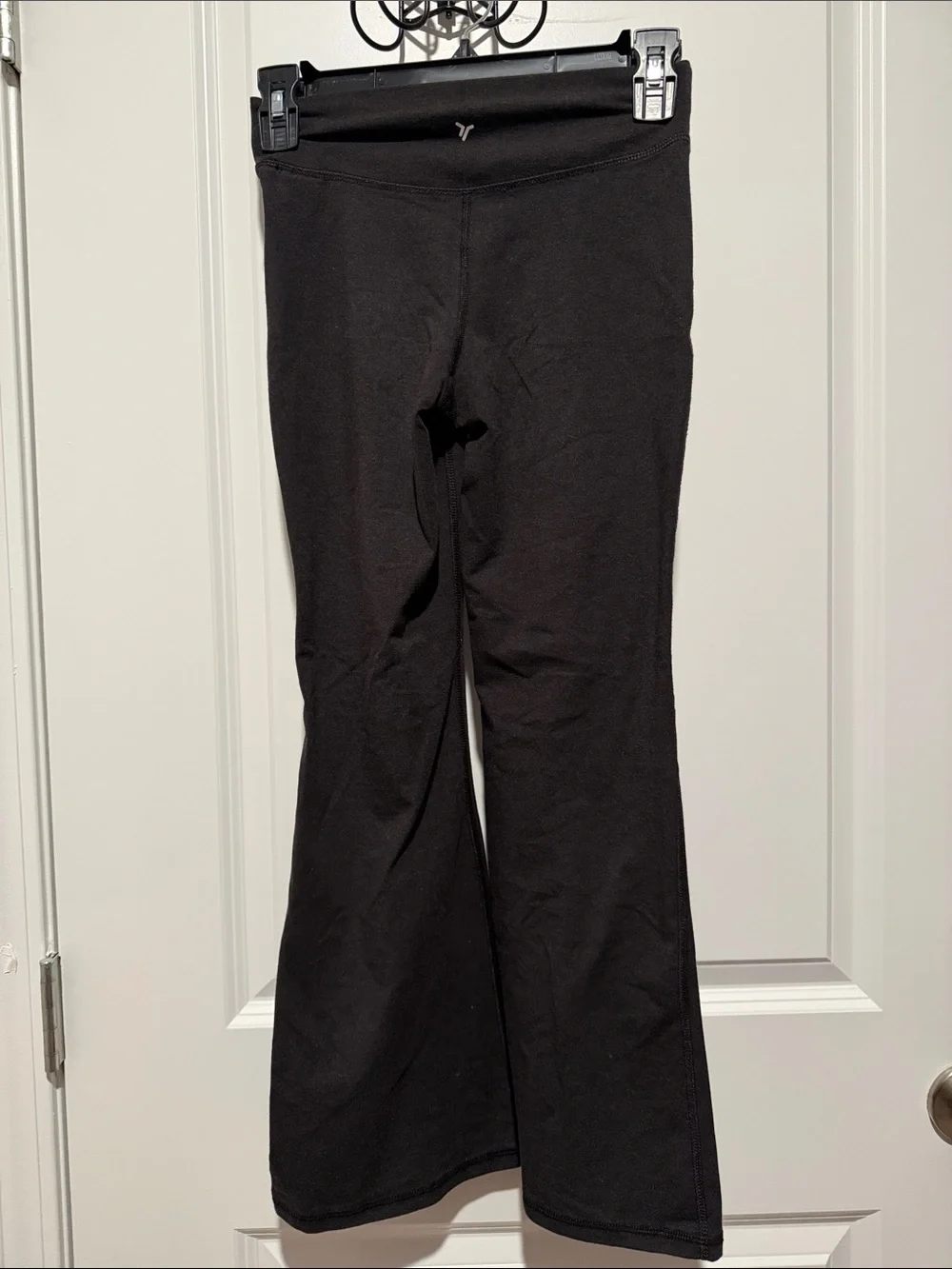 Old Navy Black Girls' Flared Fold-Over Waist Leggings